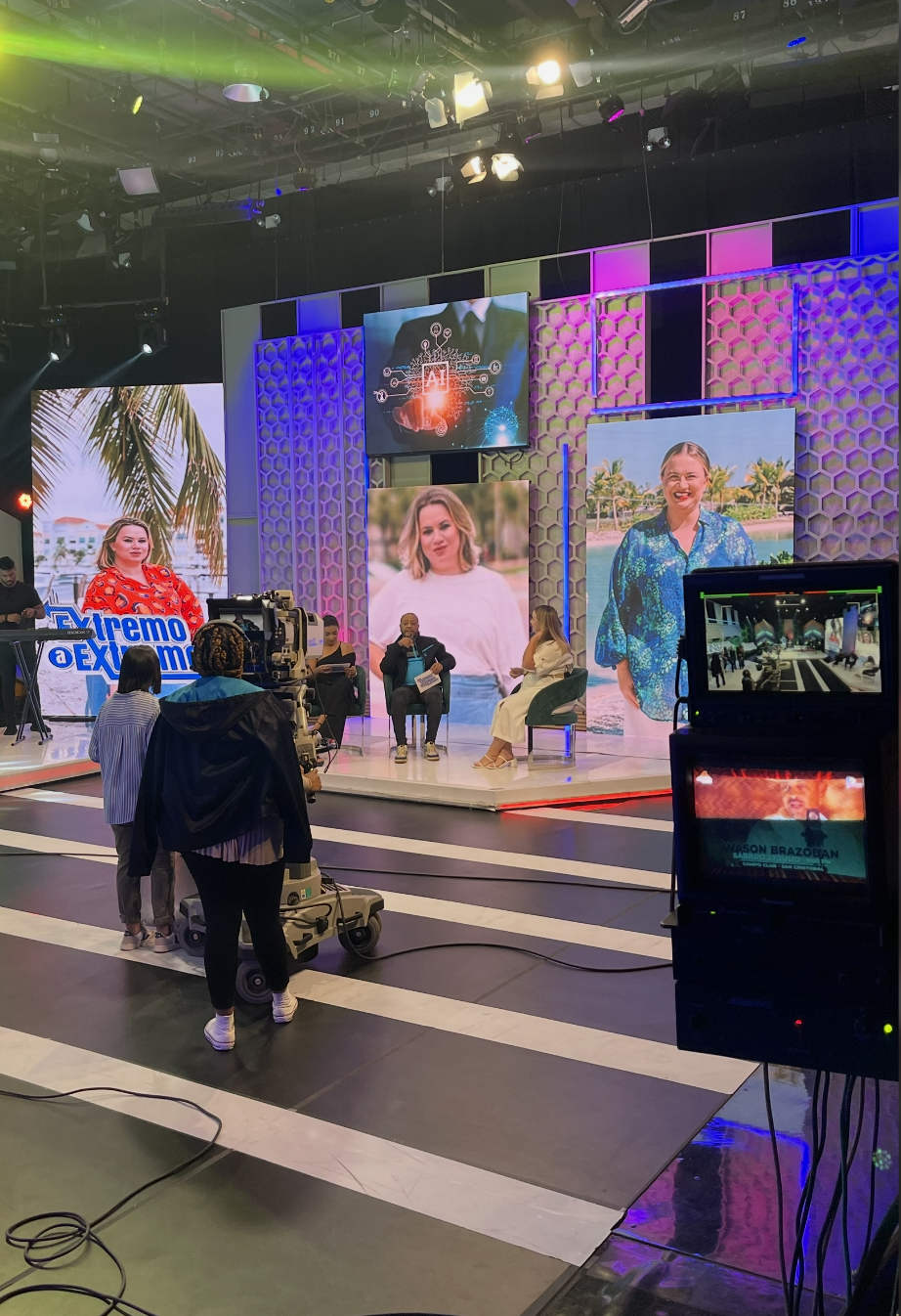 Kseniia Petrina en una entrevista de televisión